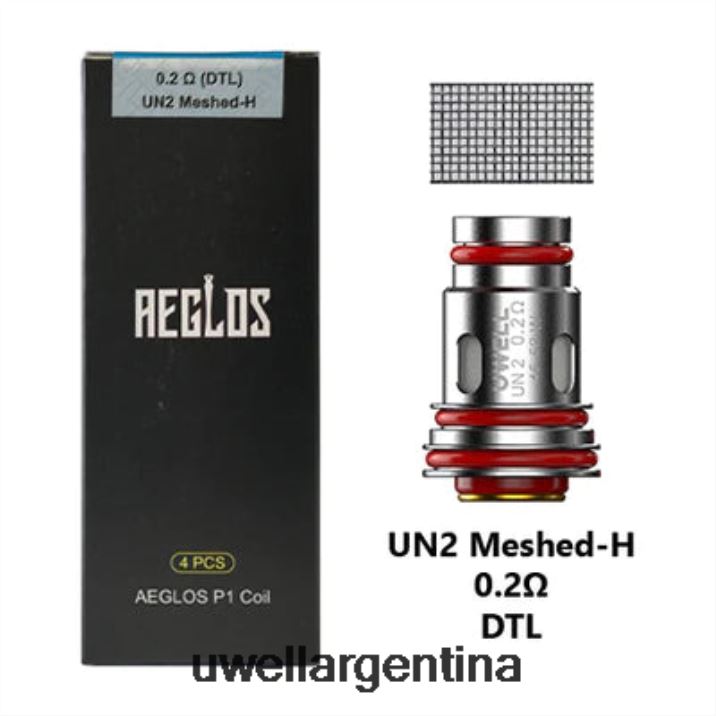 UWELL AEGLOS bobinas | paquete de 4 p1 un2 mallado-h 0.2ohm - UWELL Sabor PDH2VP271