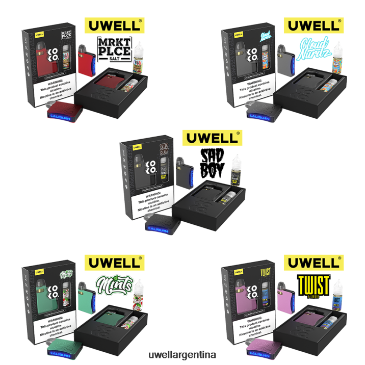 UWELL CALIBURN AK3 kit + vainas a3s 0.8ohm (x2) + daddy\'s vapor 10ml sales 50mg crl: negro/flv: galleta de natillas 50 mg - UWELL Vape Disposable PDH2VP243