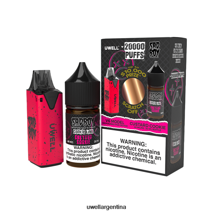 UWELL V6 dispositivo desechable + jugo daddy\'s vapor 30ml - paquete de colaboración clr: amarillo/flv: melón dulce masticable 50 mg - UWELL Argentina PDH2VP217