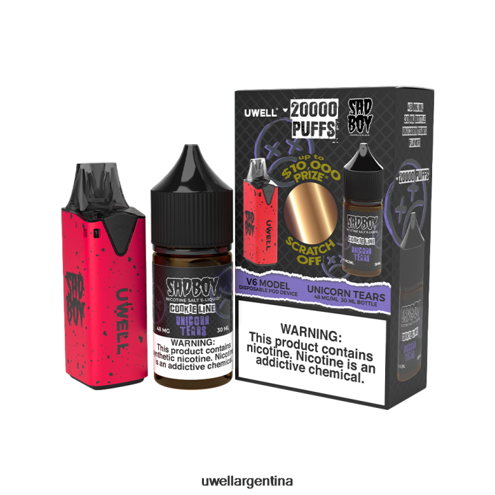 UWELL V6 dispositivo desechable + jugo daddy\'s vapor 30ml - paquete de colaboración clr: amarillo/flv: melón dulce masticable 50 mg - UWELL Argentina PDH2VP217