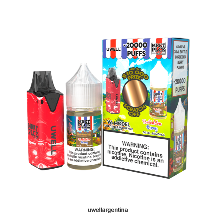 UWELL V6 dispositivo desechable + jugo daddy\'s vapor 30ml - paquete de colaboración clr: amarillo/flv: melón dulce masticable 50 mg - UWELL Argentina PDH2VP217