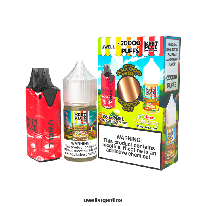 UWELL V6 dispositivo desechable + jugo daddy\'s vapor 30ml - paquete de colaboración clr: amarillo/flv: melón dulce masticable 50 mg - UWELL Argentina PDH2VP217