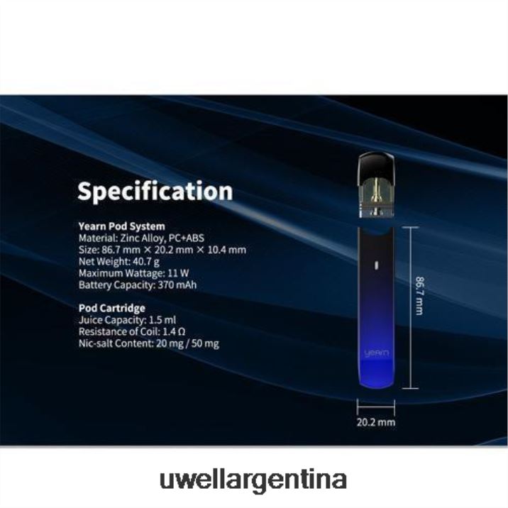 UWELL YEARN dispositivo pod (pods no incluidos) negro y violeta - Vaper UWELL Precio PDH2VP255